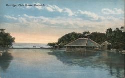 Outrigger Canoe Club on Waikiki Beach, Honolulu Hawaii Postcard Postcard Postcard