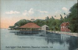 Outrigger Canoe Club, Honolulu Harbor, Waikiki Beach Hawaii Postcard Postcard Postcard