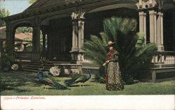 Princess Kaiulani with Peacocks Postcard