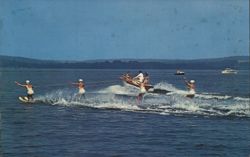 Waterskiing on Lake Chautauqua, NY Postcard