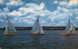 Sailboats on Chautauqua Lake, New York Postcard