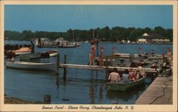 Bemus Point - Stowe Ferry on Chautauqua Lake, New York Postcard Postcard Postcard