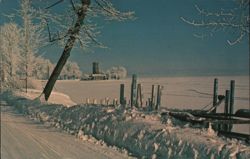 Chautauqua Lake in Winter with Frozen Lakeside Pavilion Dunkirk, NY Postcard Postcard Postcard