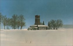 Miller Bell Tower and College Club in Winter, Chautauqua, NY New York Gordon Mahan Postcard Postcard Postcard