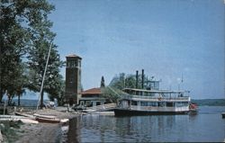 Chautauqua Belle Steamboat Docked at Chautauqua Institution Postcard