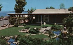 Japanese Garden at Home of Mrs. George N. Aldredge on Lake Chautauqua New York Postcard Postcard Postcard