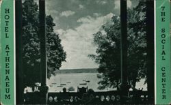 Hotel Athenaeum Veranda View, Chautauqua Lake, NY New York Postcard Postcard Postcard