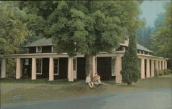 Chautauqua Institution Colonnade, NY - Students Relaxing Under Tree New York Postcard Postcard Postcard