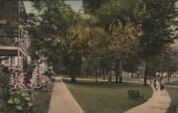 The St. Elmo Promenade, Chautauqua, NY on Lake Chautauqua New York Postcard Postcard Postcard