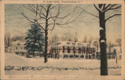 St. Elmo Hotel in Winter, Chautauqua, NY New York Postcard Postcard Postcard