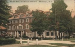 St. Elmo, Chautauqua Institution, Red Brick Building Postcard