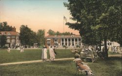 The Plaza at Chautauqua Institution on Lake Chautauqua New York Postcard Postcard Postcard