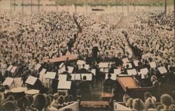 Chautauqua Institution Amphitheater Filled with Audience and Orchestra Postcard