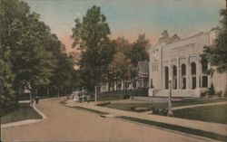 Pratt Avenue and Norton Memorial Hall, Chautauqua, NY New York Postcard Postcard Postcard