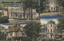 Chautauqua, NY Denominational Houses on Lake Chautauqua Postcard