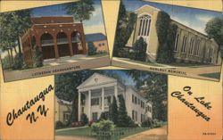 Chautauqua, NY: Lutheran Headquarters, Hurlbut Memorial, Woman's Club Postcard