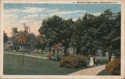 Dow Park Path, Jamestown, NY Postcard