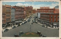 South Main Street from Brooklyn Square, Jamestown, NY New York Postcard Postcard Postcard