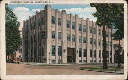 Jamestown Telephone Building, Art Deco Architecture New York Postcard Postcard Postcard