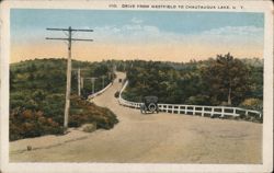 Scenic Drive from Westfield to Chautauqua Lake, NY New York Postcard Postcard Postcard