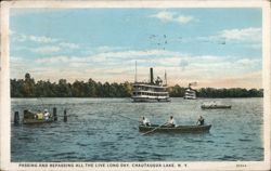 Boats & Rowboats on Chautauqua Lake, New York Postcard