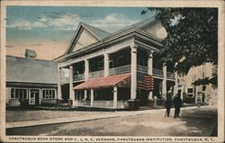 Chautauqua Book Store and C.L.S.C. Veranda, Chautauqua Institution New York Postcard Postcard Postcard