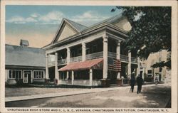 Chautauqua Book Store and C.L.S.C. Veranda, Chautauqua Institution New York Postcard Postcard Postcard