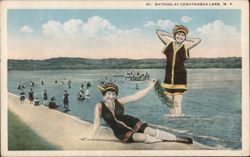 Giant Women Bathing at Chautauqua Lake, New York Postcard