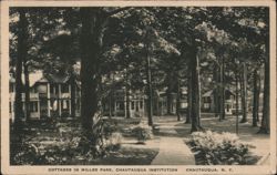 Cottages in Miller Park, Chautauqua Institution New York Postcard Postcard Postcard