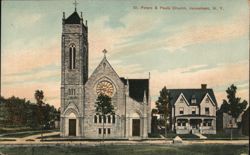 St. Peter & Paul Church, Jamestown, NY Postcard