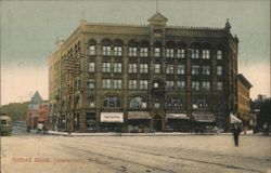 Gifford Block, Jamestown NY, South Side of Brooklyn Square New York Postcard Postcard Postcard