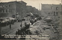 Ruins of Sherman House after Jamestown Fire, 1910 New York Postcard Postcard Postcard