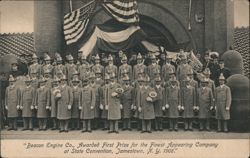 Beacon Engine Co. Wins First Prize at Jamestown NY State Convention Postcard