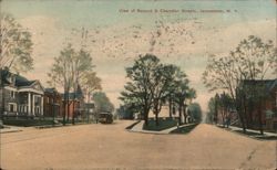 View of Second & Chandler Streets, Jamestown, NY Postcard