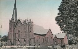 Jamestown NY Congregational Church Postcard