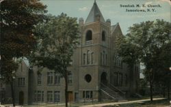 Swedish M. E. Church, Jamestown, NY New York Postcard Postcard Postcard