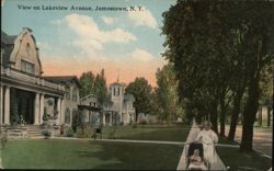 Lakeview Avenue Homes, Jamestown, NY New York Postcard Postcard Postcard