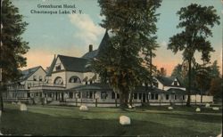 Greenhurst Hotel on Chautauqua Lake, New York Postcard Postcard Postcard