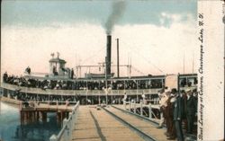 Crowded Steamboat Landing at Celoron, Chautauqua Lake, NY Postcard