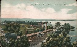 Celoron Park, NY from Phoenix Wheel, Chautauqua Lake Postcard