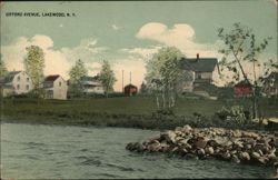 Gifford Avenue Lakeside Homes in Lakewood, New York Postcard