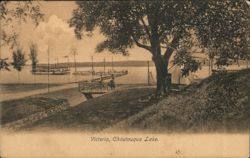 Victoria Docks and Steamer, Chautauqua Lake New York Postcard Postcard Postcard