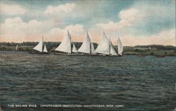 Sailing Race at Chautauqua Institution, New York Postcard