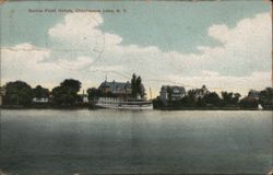 Bemus Point Hotels on Chautauqua Lake, New York Postcard Postcard Postcard