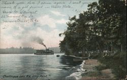 Chautauqua Lake Steamboat at Long Point, New York Postcard