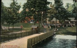 Picnic at Long Point, Chautauqua Lake, New York Postcard