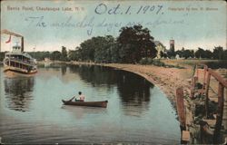 Bemis Point, Chautauqua Lake, Boating Scene Bemus Point, NY Postcard Postcard Postcard