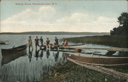 Boys Swimming at Chautauqua Lake, New York Postcard