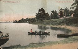 Boating on Chautauqua Lake, Point Chautauqua, New York Postcard Postcard Postcard