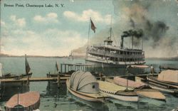 Bemus Point Steamboat Dock, Chautauqua Lake, NY New York Postcard Postcard Postcard